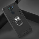 For Xiaomi Redmi Note 9 2 in 1 Armour Series PC + TPU Protective Case with Ring Holder(Black)