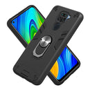 For Xiaomi Redmi Note 9 2 in 1 Armour Series PC + TPU Protective Case with Ring Holder(Black)