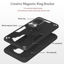 For Xiaomi Redmi Note 9 2 in 1 Armour Series PC + TPU Protective Case with Ring Holder(Black)