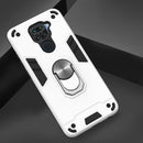 For Xiaomi Redmi Note 9 2 in 1 Armour Series PC + TPU Protective Case with Ring Holder(Silver)