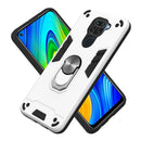 For Xiaomi Redmi Note 9 2 in 1 Armour Series PC + TPU Protective Case with Ring Holder(Silver)