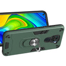 For Xiaomi Redmi Note 9 2 in 1 Armour Series PC + TPU Protective Case with Ring Holder(Dark Green)