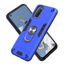 For OPPO A52 / A72 / A92 2 in 1 Armour Series PC + TPU Protective Case with Ring Holder(Dark Blue)