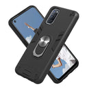 For OPPO A52 / A72 / A92 2 in 1 Armour Series PC + TPU Protective Case with Ring Holder(Black)