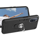 For OPPO A52 / A72 / A92 2 in 1 Armour Series PC + TPU Protective Case with Ring Holder(Black)