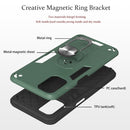 For OPPO A52 / A72 / A92 2 in 1 Armour Series PC + TPU Protective Case with Ring Holder(Black)