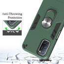 For OPPO A52 / A72 / A92 2 in 1 Armour Series PC + TPU Protective Case with Ring Holder(Black)