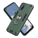 For OPPO A52 / A72 / A92 2 in 1 Armour Series PC + TPU Protective Case with Ring Holder(Dark Green)