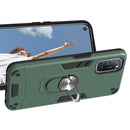 For OPPO A52 / A72 / A92 2 in 1 Armour Series PC + TPU Protective Case with Ring Holder(Dark Green)