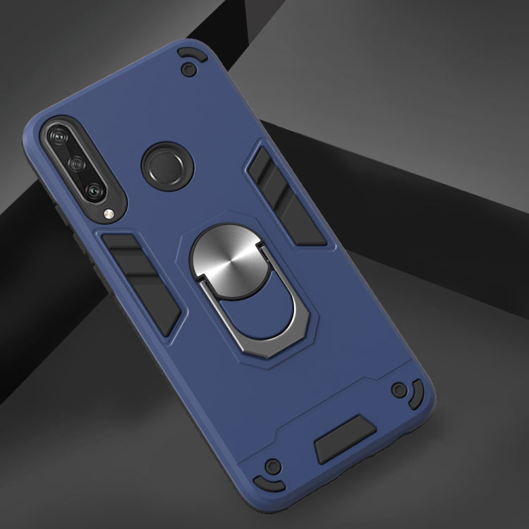 For Huawei Y6P 2 in 1 Armour Series PC + TPU Protective Case with Ring Holder(Royal Blue)