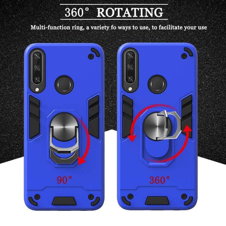 For Huawei Y6P 2 in 1 Armour Series PC + TPU Protective Case with Ring Holder(Royal Blue)