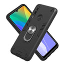 For Huawei Y6P 2 in 1 Armour Series PC + TPU Protective Case with Ring Holder(Black)