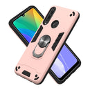 For Huawei Y6P 2 in 1 Armour Series PC + TPU Protective Case with Ring Holder(Rose Gold)