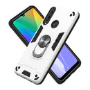 For Huawei Y6P 2 in 1 Armour Series PC + TPU Protective Case with Ring Holder(Silver)