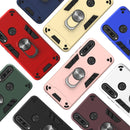 For Huawei Y6P 2 in 1 Armour Series PC + TPU Protective Case with Ring Holder(Silver)
