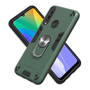For Huawei Y6P 2 in 1 Armour Series PC + TPU Protective Case with Ring Holder(Dark Green)