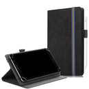 For 7-8 inch Marble Cloth Texture Horizontal Flip Universal Tablet PC Leather Case with Pen Slot & Holder(Black)