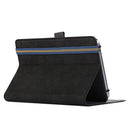 For 7-8 inch Marble Cloth Texture Horizontal Flip Universal Tablet PC Leather Case with Pen Slot & Holder(Black)