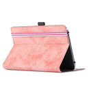 For 7-8 inch Marble Cloth Texture Horizontal Flip Universal Tablet PC Leather Case with Pen Slot & Holder(Pink)