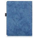 For 9-11 inch Marble Cloth Texture Horizontal Flip Universal Tablet PC Leather Case with Pen Slot & Holder(Dark Blue)