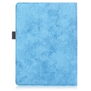For 9-11 inch Marble Cloth Texture Horizontal Flip Universal Tablet PC Leather Case with Pen Slot & Holder(Sky Blue)