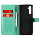 For OPPO Realme 6 3D Butterflies Embossing Pattern Horizontal Flip Leather Case with Holder & Card Slot & Wallet(Green)