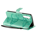 For OPPO Realme 6 3D Butterflies Embossing Pattern Horizontal Flip Leather Case with Holder & Card Slot & Wallet(Green)