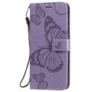For Nokia 2.3 3D Butterflies Embossing Pattern Horizontal Flip Leather Case with Holder & Card Slot & Wallet(Purple)
