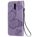 For Nokia 2.3 3D Butterflies Embossing Pattern Horizontal Flip Leather Case with Holder & Card Slot & Wallet(Purple)