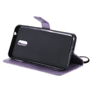 For Nokia 2.3 3D Butterflies Embossing Pattern Horizontal Flip Leather Case with Holder & Card Slot & Wallet(Purple)