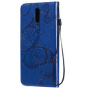 For Nokia 2.3 3D Butterflies Embossing Pattern Horizontal Flip Leather Case with Holder & Card Slot & Wallet(Blue)