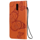 For Nokia 2.3 3D Butterflies Embossing Pattern Horizontal Flip Leather Case with Holder & Card Slot & Wallet(Orange)