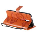 For Nokia 2.3 3D Butterflies Embossing Pattern Horizontal Flip Leather Case with Holder & Card Slot & Wallet(Orange)