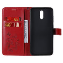 For Nokia 2.3 3D Butterflies Embossing Pattern Horizontal Flip Leather Case with Holder & Card Slot & Wallet(Red)