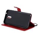 For Nokia 2.3 3D Butterflies Embossing Pattern Horizontal Flip Leather Case with Holder & Card Slot & Wallet(Red)