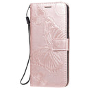 For Nokia 2.3 3D Butterflies Embossing Pattern Horizontal Flip Leather Case with Holder & Card Slot & Wallet(Rose Gold)