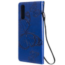 For Sony Xperia 10 II 3D Butterflies Embossing Pattern Horizontal Flip Leather Case with Holder & Card Slot & Wallet(Blue)