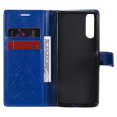 For Sony Xperia 10 II 3D Butterflies Embossing Pattern Horizontal Flip Leather Case with Holder & Card Slot & Wallet(Blue)