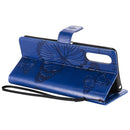 For Sony Xperia 10 II 3D Butterflies Embossing Pattern Horizontal Flip Leather Case with Holder & Card Slot & Wallet(Blue)