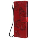 For Sony Xperia 10 II 3D Butterflies Embossing Pattern Horizontal Flip Leather Case with Holder & Card Slot & Wallet(Red)