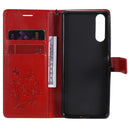 For Sony Xperia 10 II 3D Butterflies Embossing Pattern Horizontal Flip Leather Case with Holder & Card Slot & Wallet(Red)