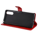 For Sony Xperia 10 II 3D Butterflies Embossing Pattern Horizontal Flip Leather Case with Holder & Card Slot & Wallet(Red)