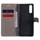 For Sony Xperia 10 II 3D Butterflies Embossing Pattern Horizontal Flip Leather Case with Holder & Card Slot & Wallet(Grey)