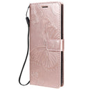 For Sony Xperia 10 II 3D Butterflies Embossing Pattern Horizontal Flip Leather Case with Holder & Card Slot & Wallet(Rose Gold)