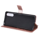 For Sony Xperia 10 II 3D Butterflies Embossing Pattern Horizontal Flip Leather Case with Holder & Card Slot & Wallet(Rose Gold)