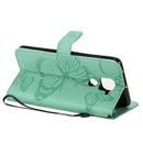 For Xiaomi Redmi Note 9 / 10X 4G 3D Butterflies Embossing Pattern Horizontal Flip Leather Case with Holder & Card Slot & Wallet(Green)