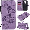 For Xiaomi Redmi Note 9 / 10X 4G 3D Butterflies Embossing Pattern Horizontal Flip Leather Case with Holder & Card Slot & Wallet(Purple)