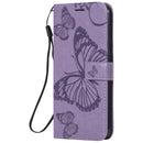 For Xiaomi Redmi Note 9 / 10X 4G 3D Butterflies Embossing Pattern Horizontal Flip Leather Case with Holder & Card Slot & Wallet(Purple)
