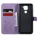 For Xiaomi Redmi Note 9 / 10X 4G 3D Butterflies Embossing Pattern Horizontal Flip Leather Case with Holder & Card Slot & Wallet(Purple)