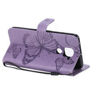 For Xiaomi Redmi Note 9 / 10X 4G 3D Butterflies Embossing Pattern Horizontal Flip Leather Case with Holder & Card Slot & Wallet(Purple)